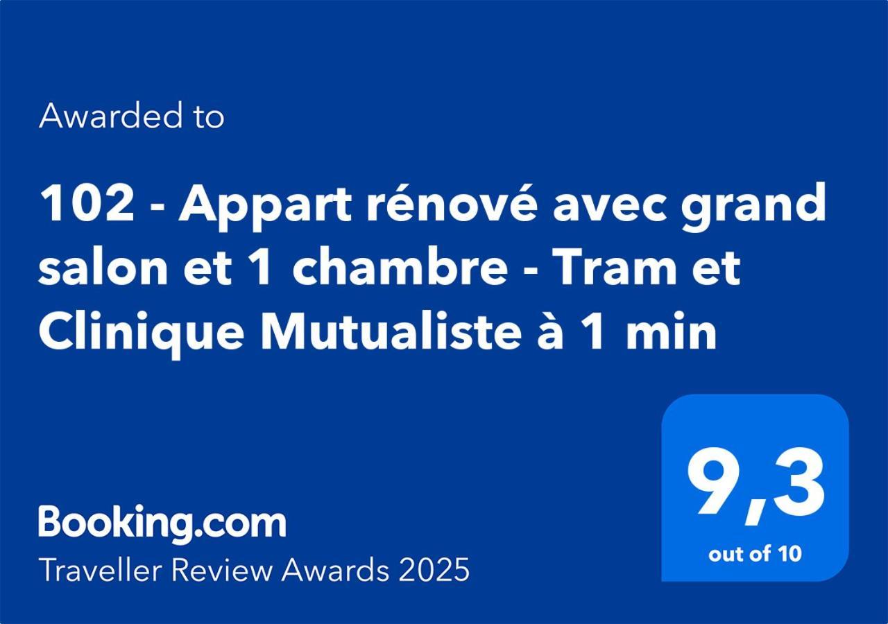 102 - Appart Renove Avec Grand Salon Et 1 Chambre - Tram Et Clinique Mutualiste A 1 Min Grenoble Eksteriør bilde